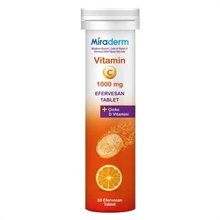 Miraderm Vitamin C 1000 mg 20 Efervesan Tablet ürün görseli 1