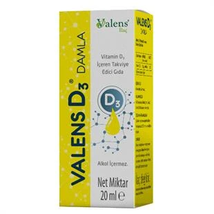Valens D3 Vitamin D3 İçeren Takviye Edici Gıda 20 ml ürün görseli 1
