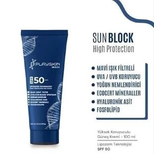 Playskin Sun Block SPF50+++ 100 gr ürün görseli 1