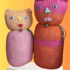 Tıkırık Örgü Yastık Uyku Ve Oyun Arkadaşı Şeker&fıstık - 35 Cm-45 Cm ürün görseli 1