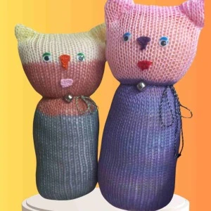 Tıkırık Örgü Yastık Uyku Ve Oyun Arkadaşı Gümüş&zıpzıp - 35 Cm-45 Cm ürün görseli 1