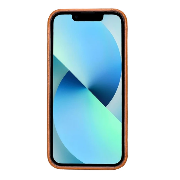 Apple iPhone 13 Pro Max Uyumlu Deri Arka Kapak ROCK RST2EF Taba - Resim 2