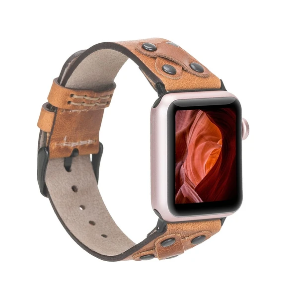 Apple Watch Uyumlu Deri Kordon Cross 42-44-45mm BT V18 ürün görseli 1