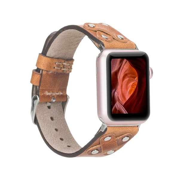 Apple Watch Uyumlu Deri Kordon Cross 42-44-45mm ST V18 ürün görseli 1