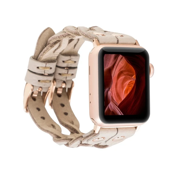 Apple Watch Uyumlu Deri Kordon York Double Tour ERC3 ürün görseli 1