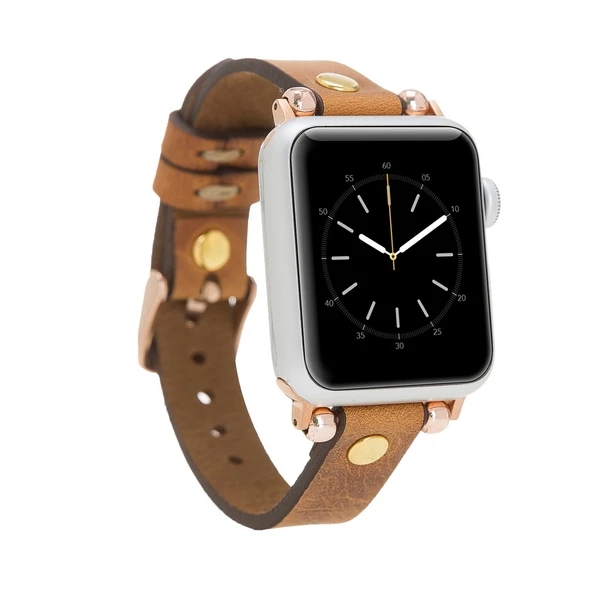 Apple Watch Uyumlu Deri Kordon 38-40-41mm GT G19 Taba ürün görseli 1