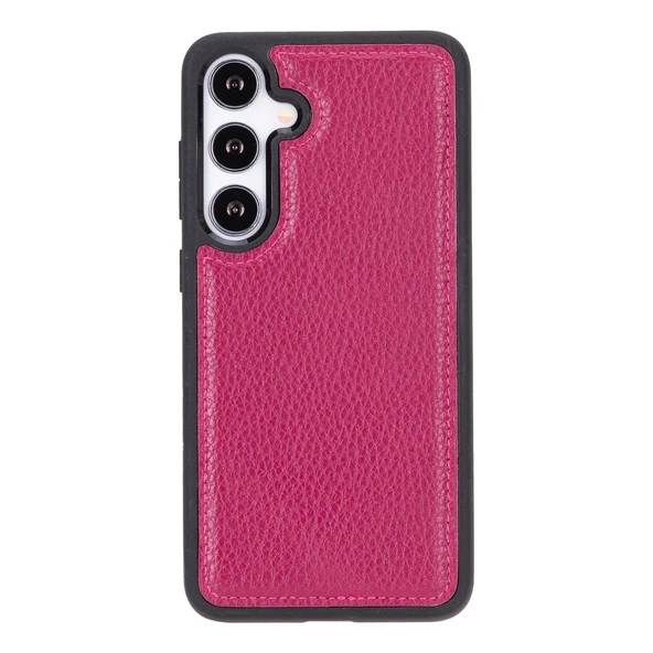 Samsung Galaxy S24 Uyumlu Deri Arka Kapak Gül Kurusu ürün görseli 1