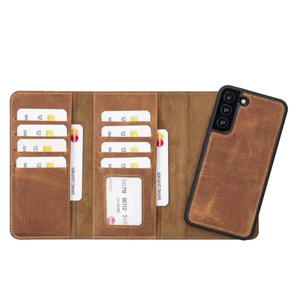 Samsung Galaxy S22 Plus Uyumlu Deri Cüzdanlı Kılıf Santa G19 ürün görseli 1