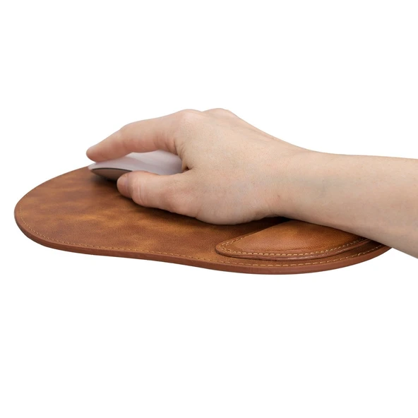 Bileklikli Deri Mouse Pad TN11 Taba - Resim 2