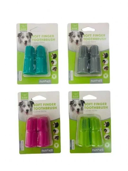 Nunbell Kedi ve Köpek Parmak Diş Fırçası 2 Adet ürün görseli 1