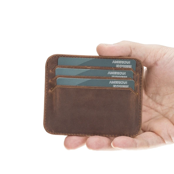 Pedro Slim Deri Kartlık G2 Antik Kahve ürün görseli 1