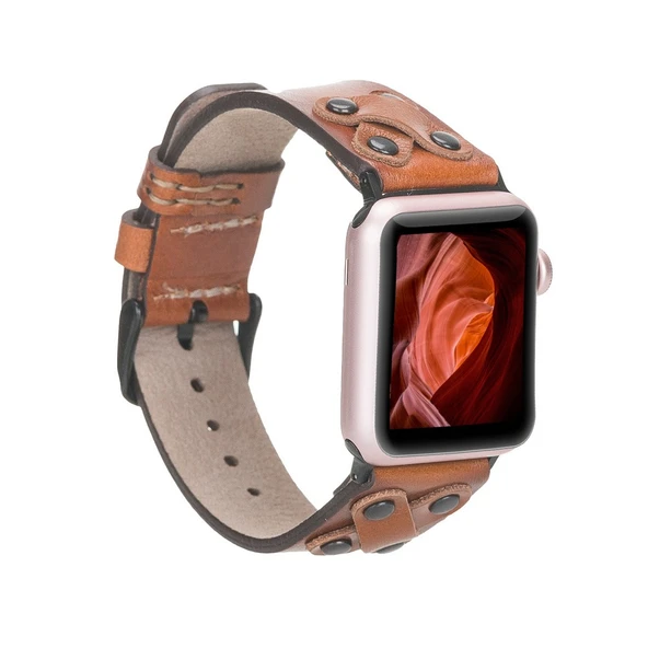 Apple Watch Uyumlu Deri Kordon Cross 42-44-45mm BT RST2E ürün görseli 1