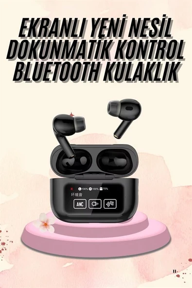 Yeni Nesil Pro Ekranlı Bluetooth Kulaklık 5.0 Bluetooth - Resim 2