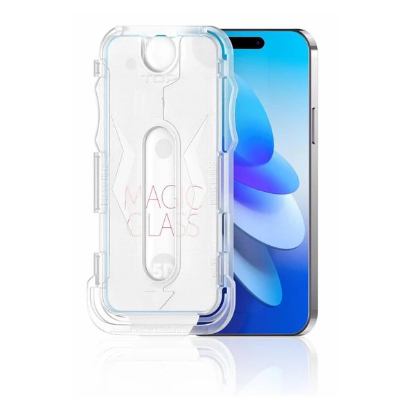 iPhone 17 Air Kolay Uygulama Aparatlı 5D Magic Glass Cam Ekran Koruyucu ürün görseli 1