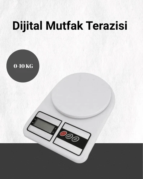 Hassas Ölçüm İçin Dijital Mutfak Tartısı – 10 Kg Kapasiteli ürün görseli 1