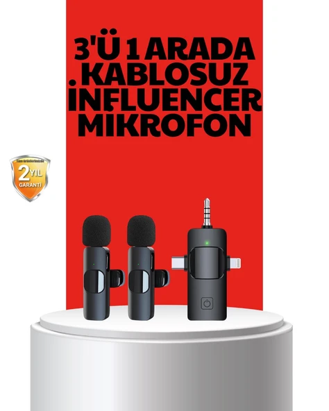 Kablosuz Mikrofon - Telefon ve Bilgisayar Uyumlu ürün görseli 1