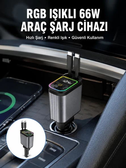 Toyota, Honda, Nissan, Hyundai Araçlar için Çoklu Port Araç Şarj Cihazı ürün görseli 1