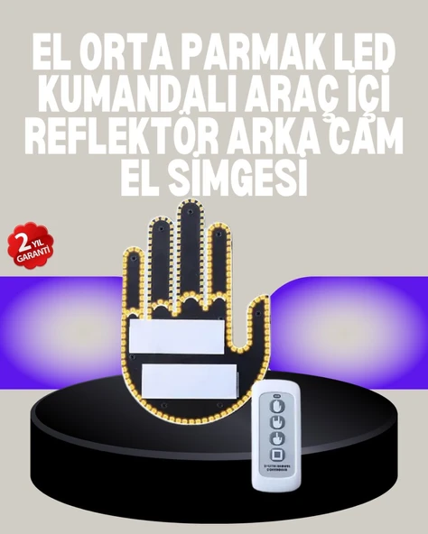 A Kalite Uzaktan Kumandalı LED Park Uyarı Işığı El Figürlü Model ürün görseli 1