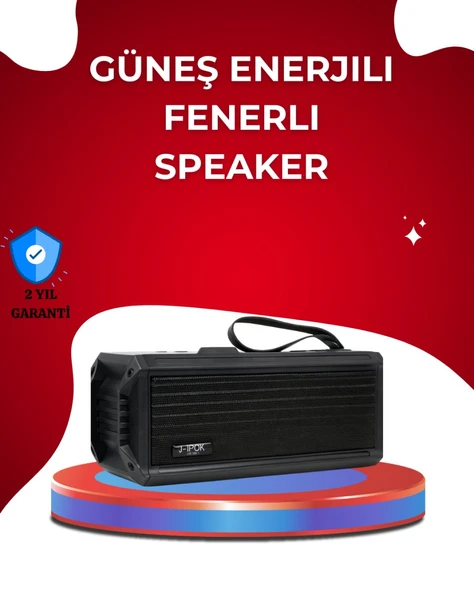 J-IPOX P520 Solar Enerjili Bluetooth Hoparlör FM Radyolu 8W Ses ürün görseli 1