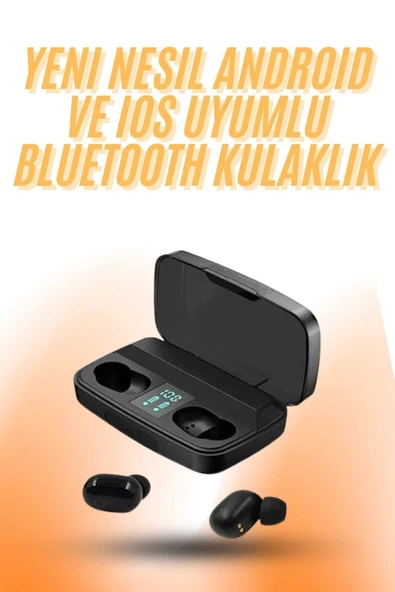 TWS Bluetooth Kulaklık 5.0 Bluetooth Bağlantılı Dokunmatik Kontrol Özelliği ürün görseli 1