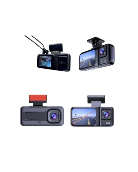 Geri Görüş Destekli Full HD Araç Kamerası – Gelişmiş 3 Kameralı Kayıt Çözümü ürün görseli 1