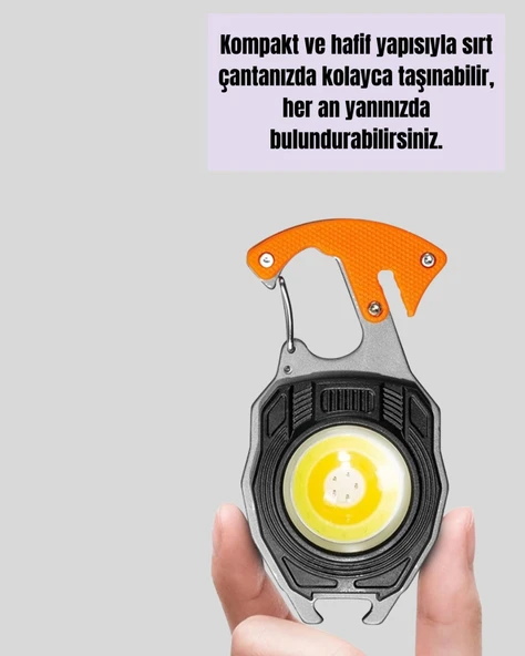 Çok Modlu LED Işıklı Pratik Anahtarlık - Resim 4
