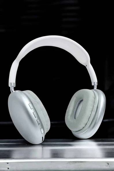 PTTAVM: P9 Plus Kablosuz Kulak Üstü Bluetooth Kulaklık Beyaz