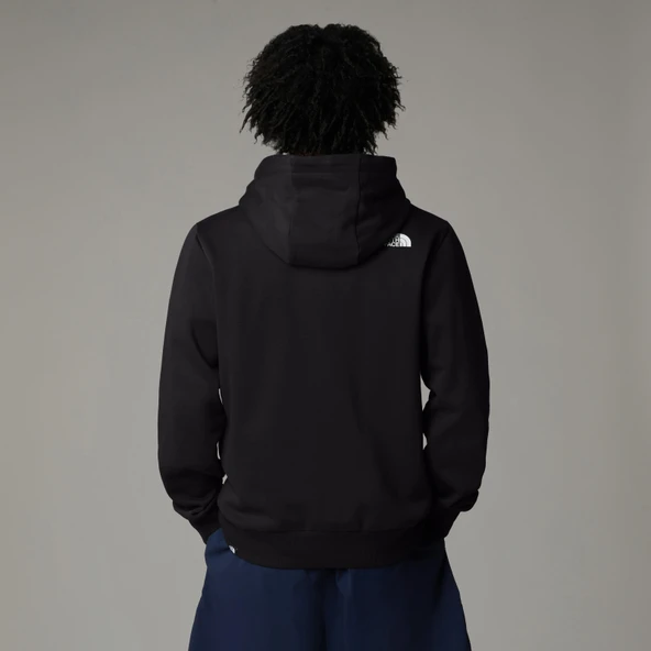 M SIMPLE DOME REGULAR HOODIE Black Black S - Resim 2