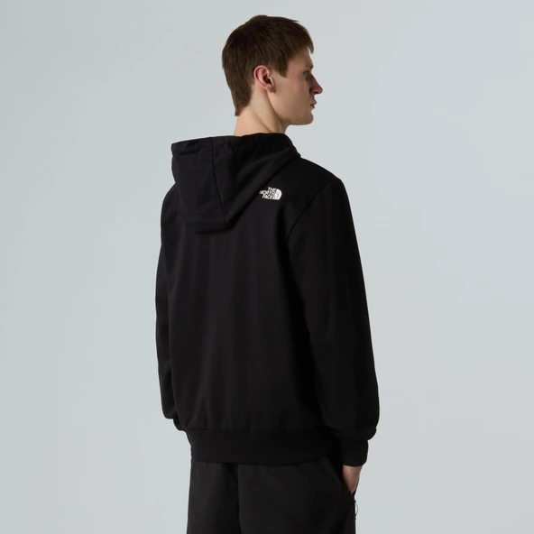 M SIMPLE DOME FULL ZIP HOODIE Black Black L - Resim 2