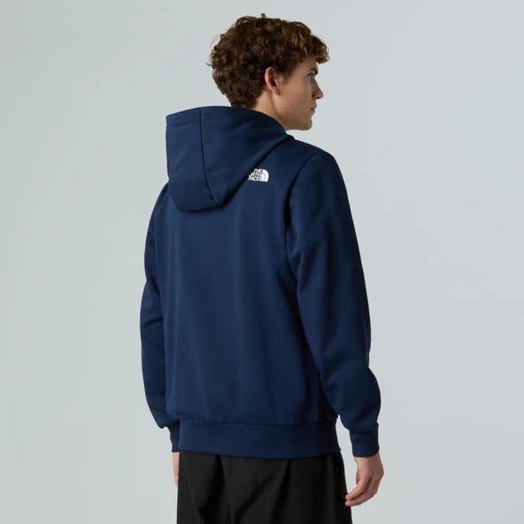 M SIMPLE DOME FULL ZIP HOODIE Navy Navy M - Resim 3