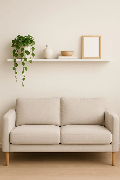 120 cm Mat Beyaz Mdf Gizli Montaj Ahşap Duvar Rafı Uçan Raf Kitaplık ürün görseli 1