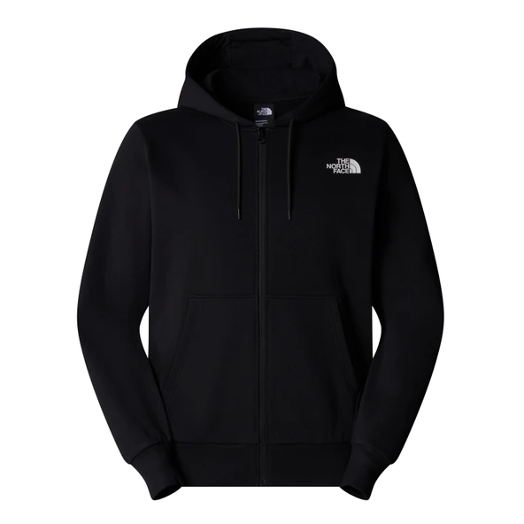 M SIMPLE DOME FULL ZIP HOODIE Black Black M - Resim 5