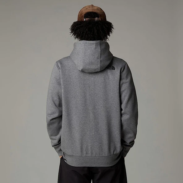 M SIMPLE DOME FULL ZIP HOODIE GREY GREY M - Resim 2