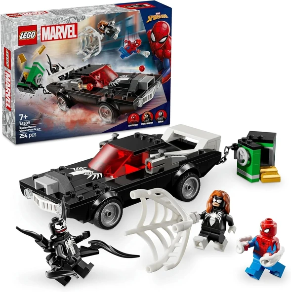LEGO Marvel Örümcek Adam, Venom Arabasına Karşı 76309-7 Yaş ve Üzeri Çocuklar için Araç ve Minifigür İçeren Yaratıcı Oyu ürün görseli 1