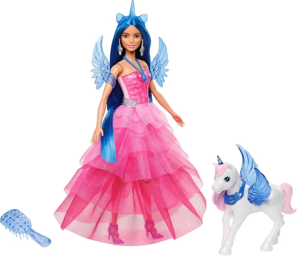 Barbie Mavi Saçlı Prenses Bebek HRR16 ürün görseli 1