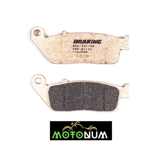 Honda Cbr 250 Sinterli Ön Fren Balata Braking M0121 ürün görseli 1