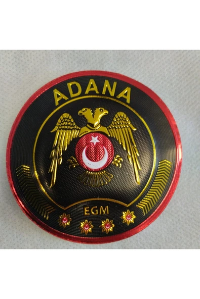 ADANA POLİS Arması Siyah 3D Plastik TPU, 2025 Yeni Tip, Cırtlı, Standart Ölçü, 1.sınıf Kalite ürün görseli 1