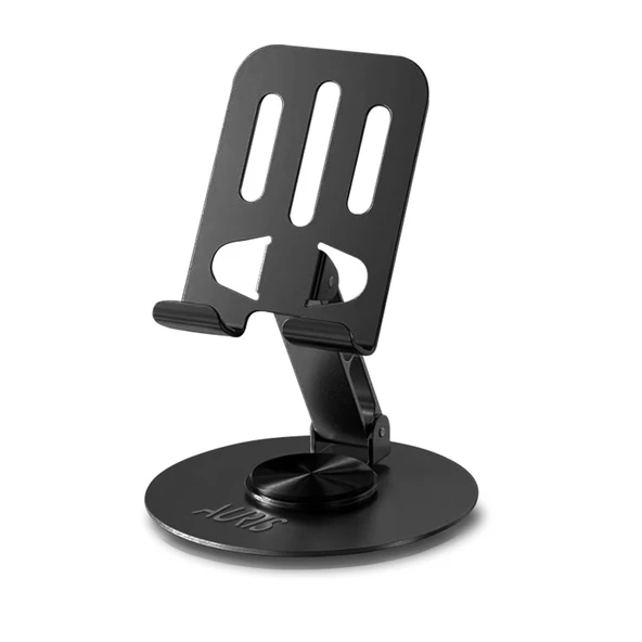 Auris H18 Metal 360 Döner Katlanır Masaüstü Telefon ve Tablet Standı ürün görseli 1