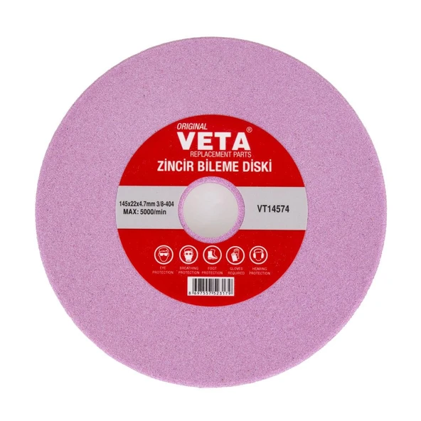Veta VT14574 Zincir Bileme Diski 145x22x4.7 mm 3/8-404 ürün görseli 1