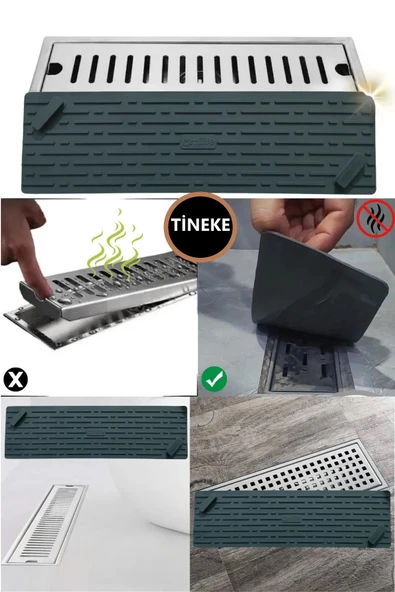 Siyah Renk Uzun Model Kötü Koku Önleyici Silikon Mat Banyo Mutfak Lavabo Balkon Gider Tıpası Kapağı ürün görseli 1