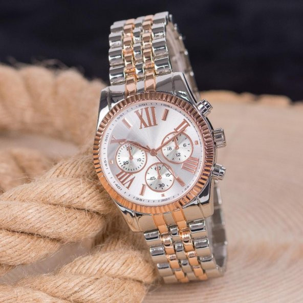 Trend Yeni Sezon Rose Silver Kasa Çelik Erkek Kol Saati ST-303992 ürün görseli 1