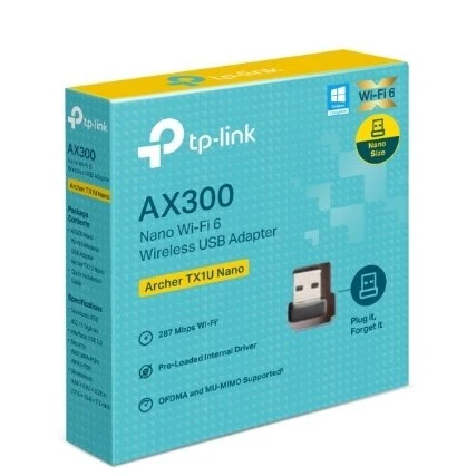 TP-LINK ARCHER TX1U NANO AX300 WİFİ6 KABLOSUZ USB ADAPTÖR ürün görseli 1