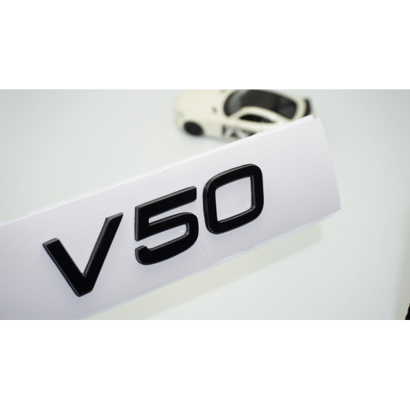 DK Tuning V50 Siyah ABS 3M 3D Bagaj Yazı Logo Volvo İle Uyumlu ürün görseli 1
