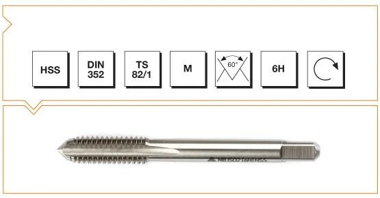 Makina Takım HSS DIN 352 Son Kılavuz 20 M 22 (6H) - MTE B00104042200 ürün görseli 1