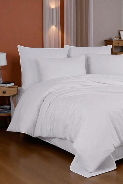 Cottonest SATEN NEVRESİM TAKIMI ÇİFT KİŞİLİK 200 X 220 PAMUKLU ürün görseli 1