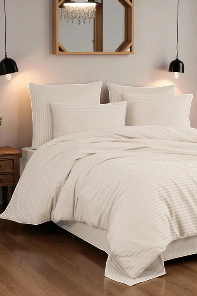 Cottonest SATEN NEVRESİM TAKIMI ÇİFT KİŞİLİK 200 X 220 PAMUKLU ürün görseli 1