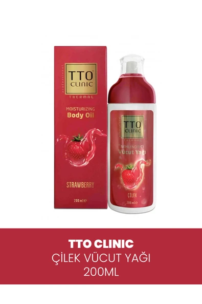 Tto Clinic Vücut Yağı Çilek 200 ml (ÇAY AĞACI YAĞI / TEA TREE OIL) ürün görseli 1