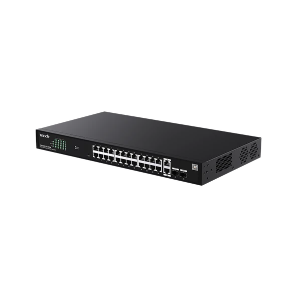 TENDA 26GE+2SFP Cloud Managed PoE Switch ürün görseli 1