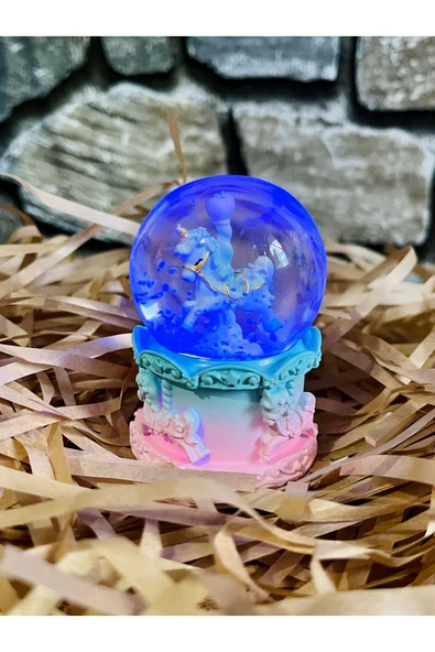 İB GLOBAL Unicorn Küçük Boy Kar Küresi - Resim 4