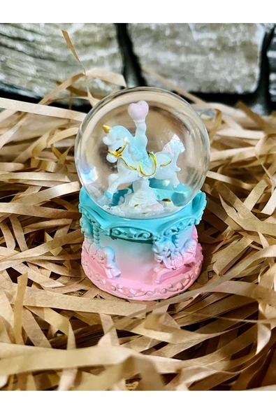 İB GLOBAL Unicorn Küçük Boy Kar Küresi - Resim 2